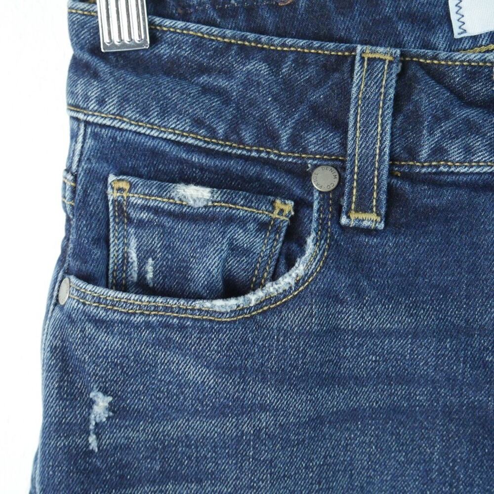 Paige Margot Short Size 23 High Rise Denim Blue Jean Short Shorts Distressed - Picture 3 of 10